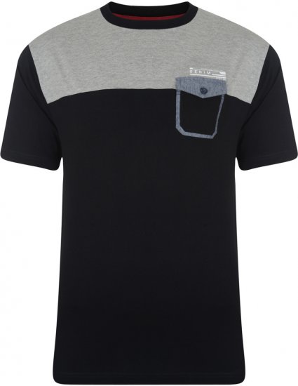 Kam Jeans 543 T-shirt Black - Trička - Trička nadměrné velikosti - 2XL-14XL
