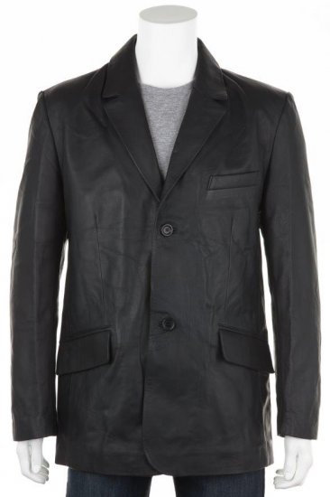 Woodland Leather Blazer Black - Bundy - Bundy Nadměrné Velikosti - 2XL-8XL