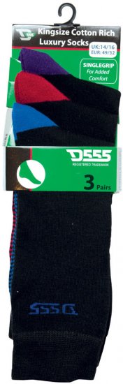 D555 Paulo Socks 3-pack - Spodní Prádlo - Spodní Prádlo Nadměrné Velikosti 2XL-8XL