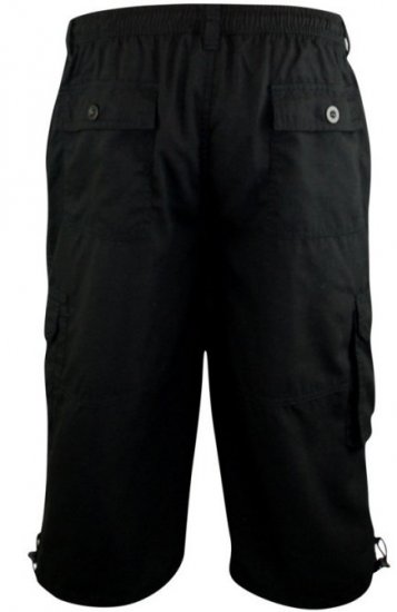 D555 Mason Cargo Shorts Black - Šortky - Šortky Nadměrné Velikosti W40-W60
