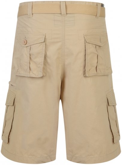 Kam Jeans Belted Cargo Shorts Stone - Šortky - Šortky Nadměrné Velikosti W40-W60
