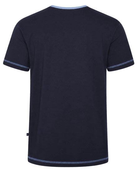 Kam Jeans 5780 Cut And Sew Panel T-Shirt Navy - Trička - Trička nadměrné velikosti - 2XL-14XL