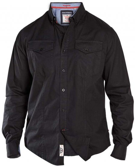 D555 LIONEL Fashion Pockets Long Sleeve Shirt - Košile - Košile 2XL-10XL