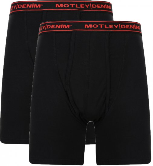 Motley Denim Boxer Shorts Black 2-pack - Spodní prádlo - Spodní Prádlo Nadměrné Velikosti 2XL-8XL