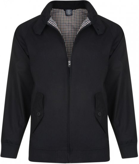 Kam Jeans Harrington-Jacket Black - Bundy - Bundy Nadměrné Velikosti - 2XL-8XL