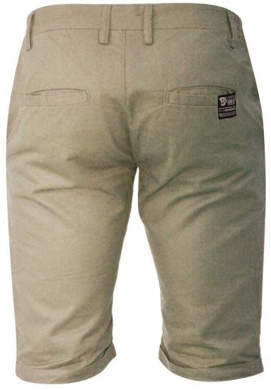 D555 PANAMA Chino Short With Side Elasticated Waist Khaki - Šortky - Šortky Nadměrné Velikosti W40-W60