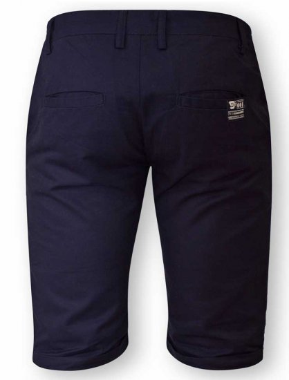 D555 PANAMA Chino Short With Side Elasticated Waist Navy - Šortky - Šortky Nadměrné Velikosti W40-W60