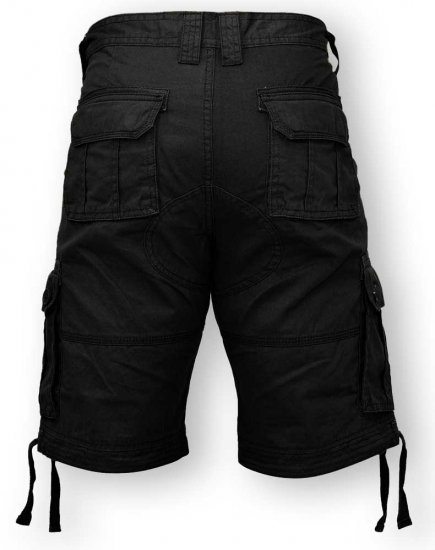 D555 Jarrod Cargo Short Black - Šortky - Šortky Nadměrné Velikosti W40-W60