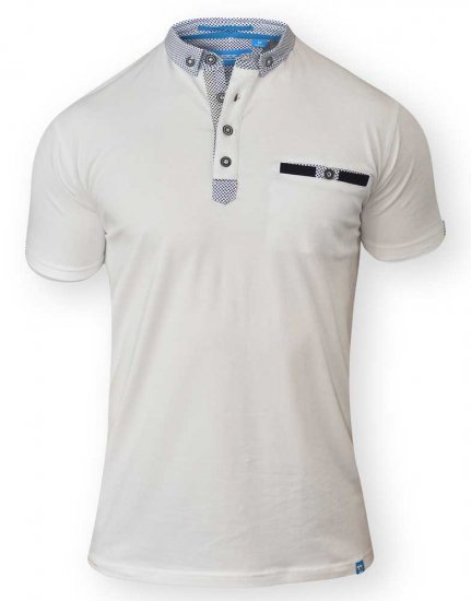 D555 HAYDEN Short Sleeve Polo White - Polokošile - Polokošile 2XL-8XL - Trička s límečkem 2XL-8XL