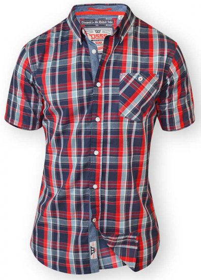 D555 MALCOLM Short Sleeve Button Down Shirt & T-shirt Combo - Košile - Košile 2XL-10XL