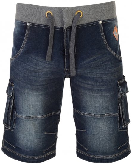 Kam Jeans Dito Denim Shorts Dark Used - Šortky - Šortky Nadměrné Velikosti W40-W60