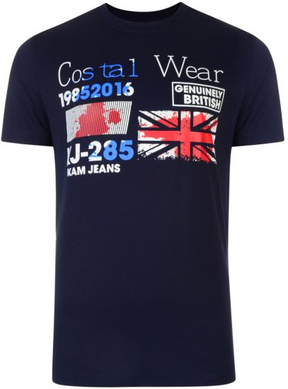 Kam Jeans Costal Wear Tee - Trička - Trička nadměrné velikosti - 2XL-14XL