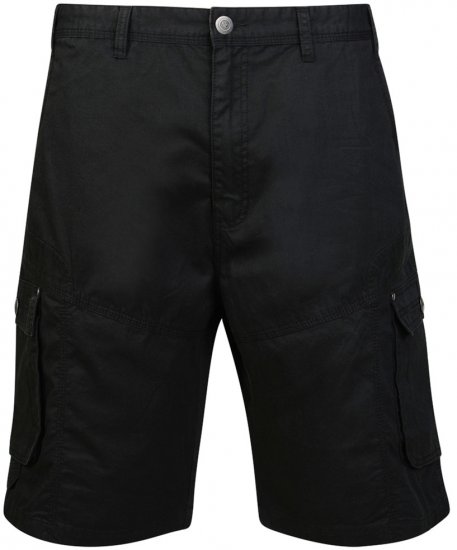 Motley Denim Cargo Shorts Black - Šortky - Šortky Nadměrné Velikosti W40-W60