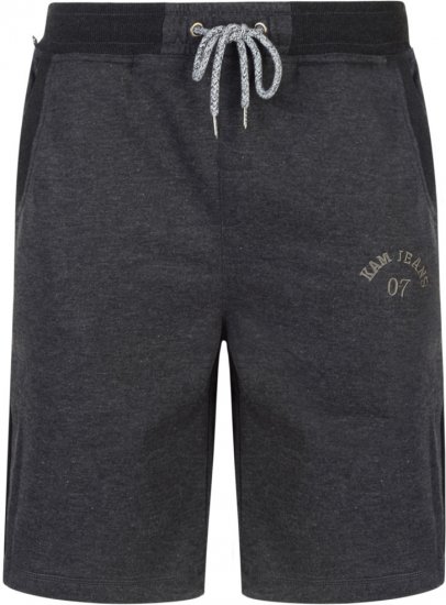 Kam Jeans Sweat Jog Shorts Charcoal - Šortky - Šortky Nadměrné Velikosti W40-W60