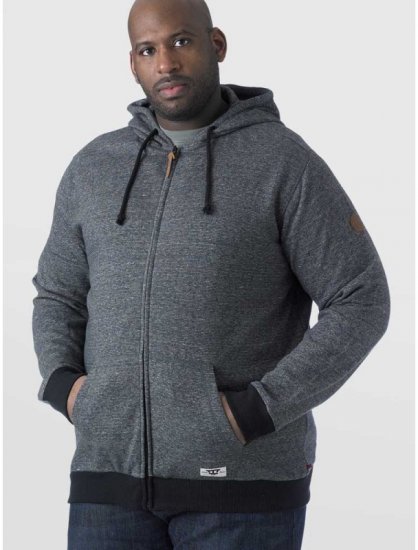 D555 Romney Full Zipper Hoodie Charcoal - Mikiny & mikiny s kapucí - Mikiny & Mikiny s kapucí 2XL-12XL