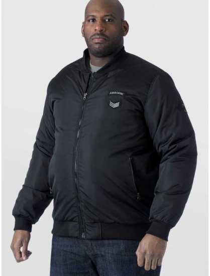 D555 Pedro Bomber Jacket Black - Bundy - Bundy Nadměrné Velikosti - 2XL-8XL