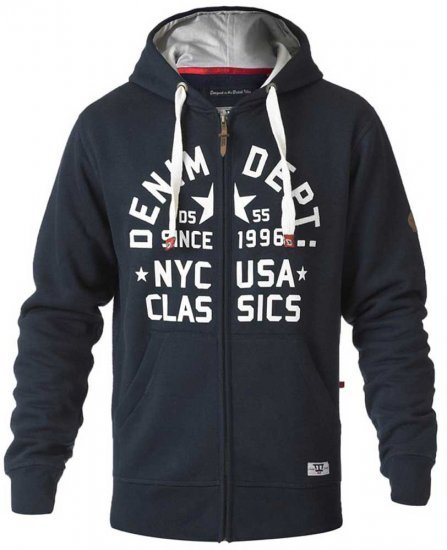 D555 Upton Hoodie Navy - Mikiny & mikiny s kapucí - Mikiny & Mikiny s kapucí 2XL-12XL