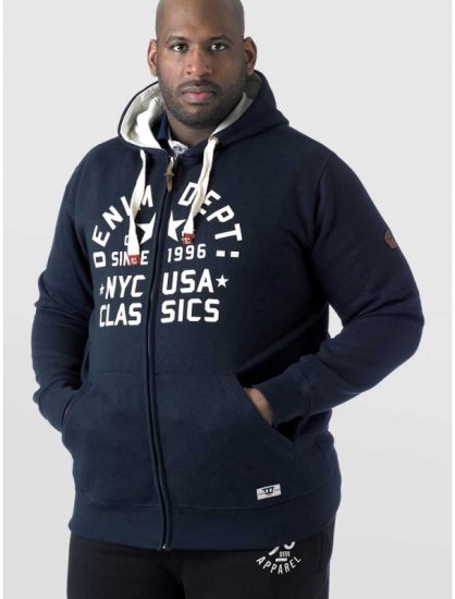 D555 Upton Hoodie Navy - Mikiny & mikiny s kapucí - Mikiny & Mikiny s kapucí 2XL-12XL
