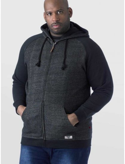 D555 Cristiano Hoodie Grey/Black - Mikiny & mikiny s kapucí - Mikiny & Mikiny s kapucí 2XL-12XL