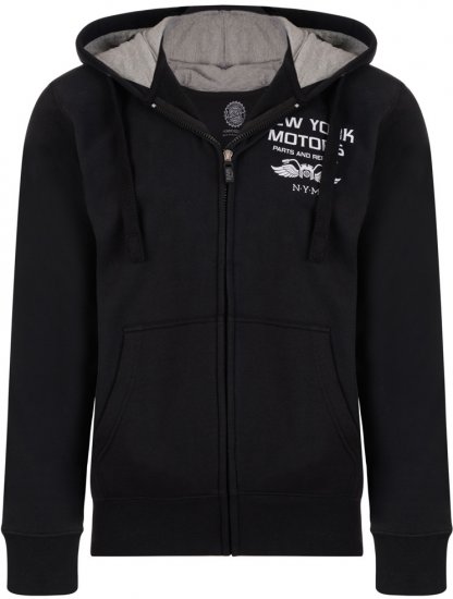 Kam Jeans 773 New York Motors Hoodie Black - Mikiny & mikiny s kapucí - Mikiny & Mikiny s kapucí 2XL-12XL