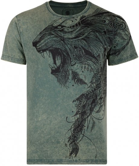 K.J. Lion Print T-shirt - Trička - Trička nadměrné velikosti - 2XL-14XL