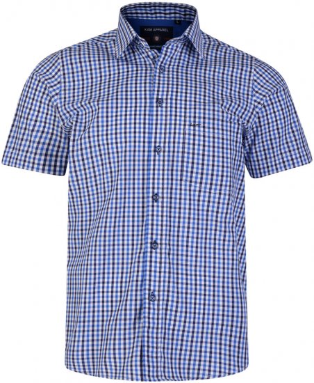 Kam Jeans 6140 Short Sleeve Shirt Navy - Košile - Košile 2XL-10XL