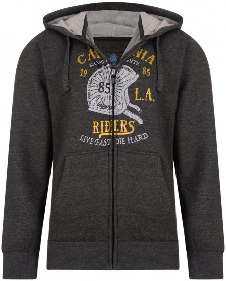 Kam Jeans 772 California Rider Hoodie Charcoal - Mikiny & mikiny s kapucí - Mikiny & Mikiny s kapucí 2XL-12XL