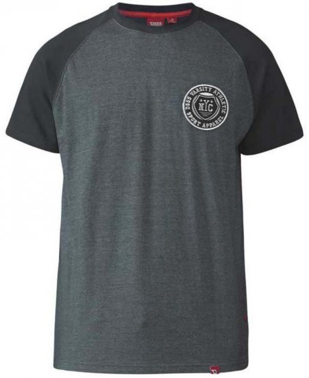 D555 Spencer T-shirt Charcoal - Trička - Trička nadměrné velikosti - 2XL-14XL