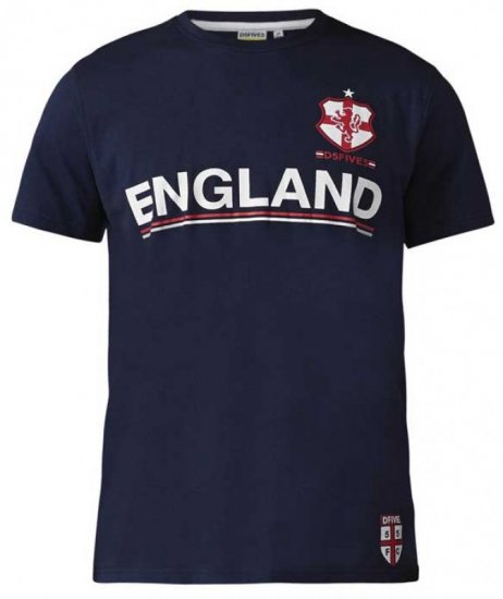 D555 Leon T-shirt Navy - Trička - Trička nadměrné velikosti - 2XL-14XL