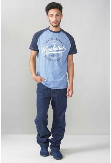 D555 Gunner T-shirt Blue - Trička - Trička nadměrné velikosti - 2XL-14XL