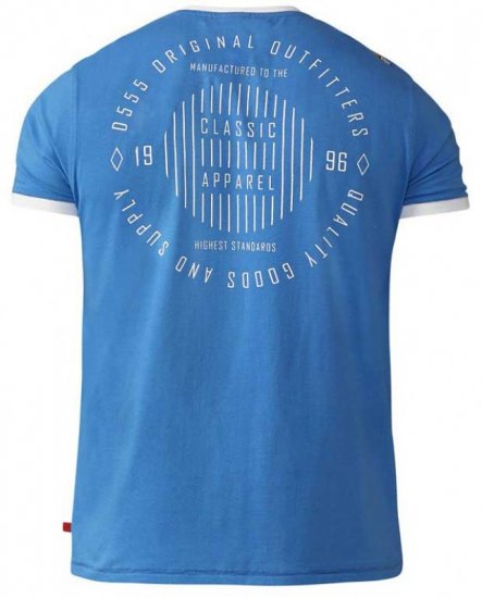 D555 Otis T-shirt Blue - Trička - Trička nadměrné velikosti - 2XL-14XL