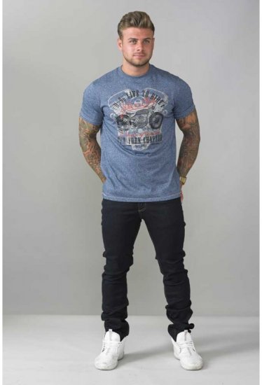 D555 Bradley T-shirt Blue - Trička - Trička nadměrné velikosti - 2XL-14XL
