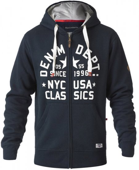 D555 Upton Hoodie Navy - Mikiny & mikiny s kapucí - Mikiny & Mikiny s kapucí 2XL-12XL