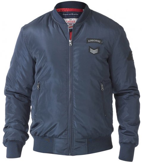 D555 Pedro Bomber Jacket Navy - Bundy - Bundy Nadměrné Velikosti - 2XL-8XL