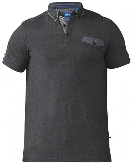 D555 Hogan Polo Charcoal - Polokošile - Polokošile 2XL-8XL - Trička s límečkem 2XL-8XL