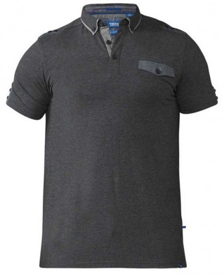 D555 Hogan Polo Charcoal - Polokošile - Polokošile 2XL-8XL - Trička s límečkem 2XL-8XL