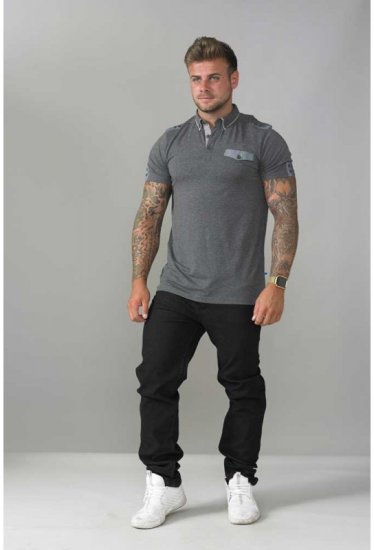 D555 Hogan Polo Charcoal - Polokošile - Polokošile 2XL-8XL - Trička s límečkem 2XL-8XL