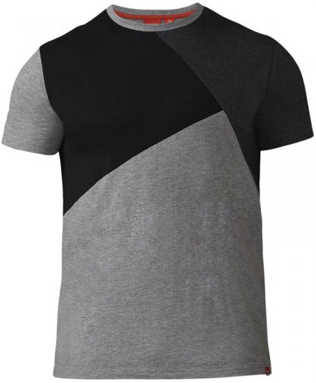 D555 Authentic T-shirt Grey - Trička - Trička nadměrné velikosti - 2XL-14XL
