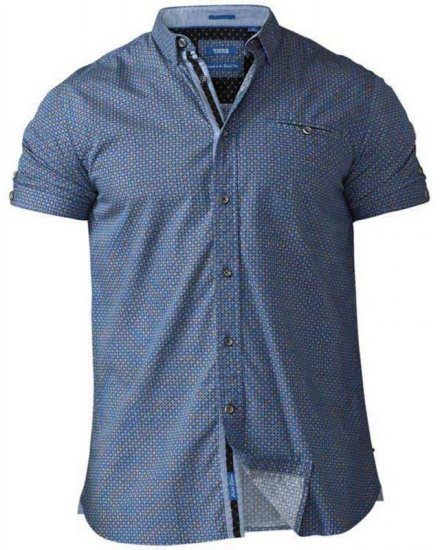 D555 Limburg Short Sleeve Shirt Blue - Košile - Košile 2XL-10XL