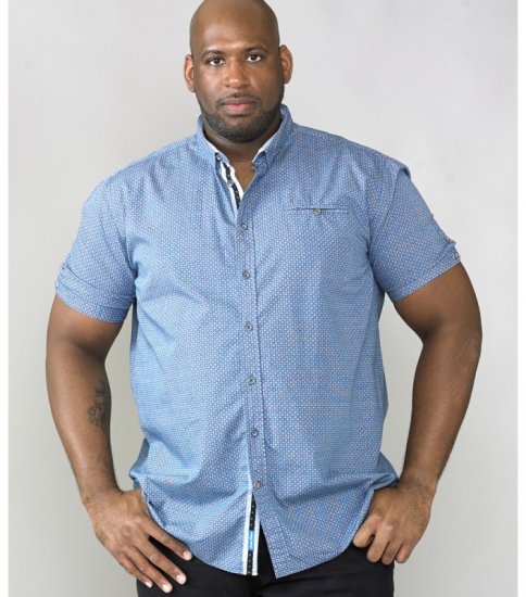 D555 Limburg Short Sleeve Shirt Blue - Košile - Košile 2XL-10XL