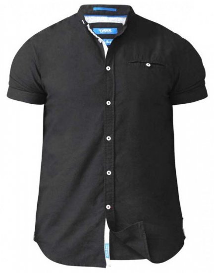 D555 Dwight Short Sleeve Shirt Black - Košile - Košile 2XL-10XL