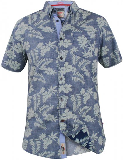 D555 Oswald Short Sleeve Hawaii Shirt - Košile - Košile 2XL-10XL