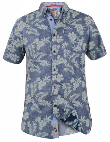 D555 Oswald Short Sleeve Hawaii Shirt - Košile - Košile 2XL-10XL