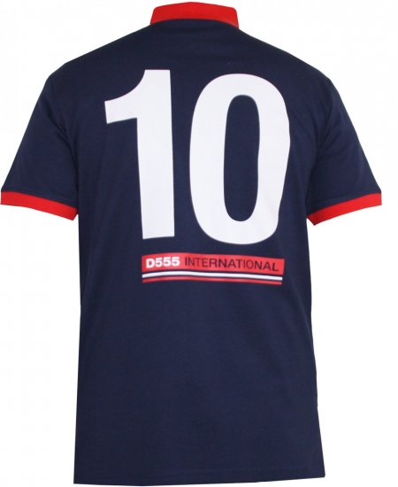 D555 Foster Polo Navy - Polokošile - Polokošile 2XL-8XL - Trička s límečkem 2XL-8XL