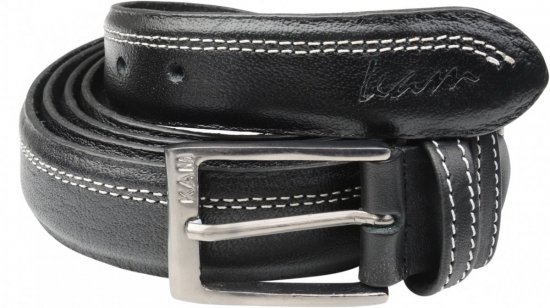 Kam Jeans 916 Leather Belt Black, 4cm - Pásky - Pásky W40-W70/2XL-8XL