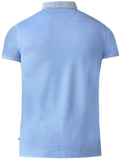 D555 Journey Fine Melange Polo Blue - Polokošile - Polokošile 2XL-8XL - Trička s límečkem 2XL-8XL