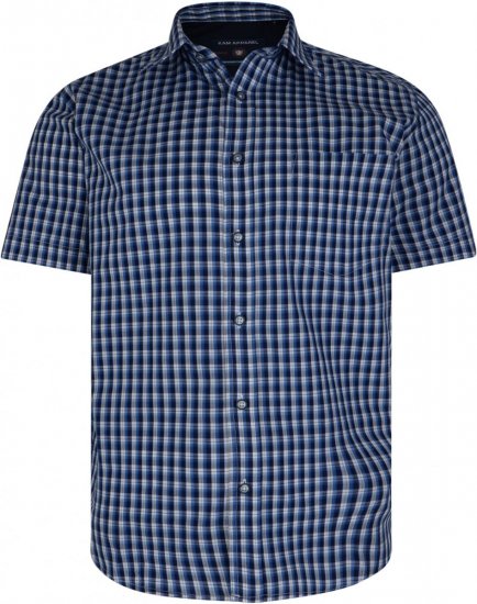 Kam Jeans 6145 Short Sleeve Shirt Navy - Košile - Košile 2XL-10XL