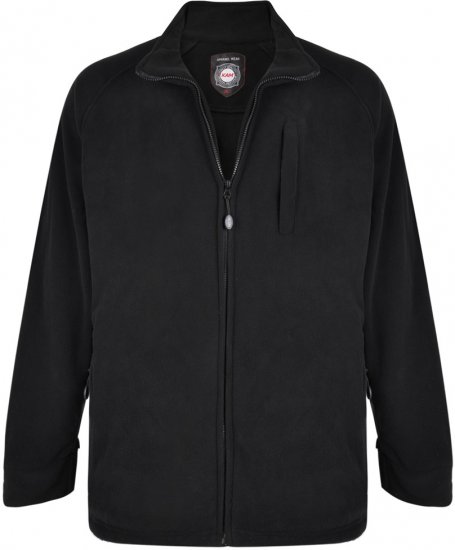 Kam Jeans 437 Fleece Jacket Black - Mikiny & mikiny s kapucí - Mikiny & Mikiny s kapucí 2XL-12XL