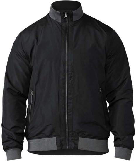 D555 Felix Lightweight Bomber Jacket Black - Bundy - Bundy Nadměrné Velikosti - 2XL-8XL