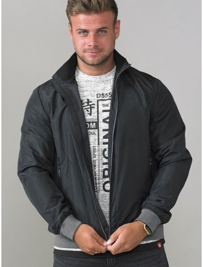 D555 Felix Lightweight Bomber Jacket Black - Bundy - Bundy Nadměrné Velikosti - 2XL-8XL